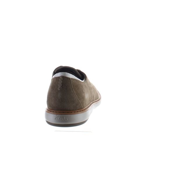 Clarks Mens Draper Lace Taupe Oxford Dress Shoe Size 10 Medium (D, M) - Picture 2 of 4